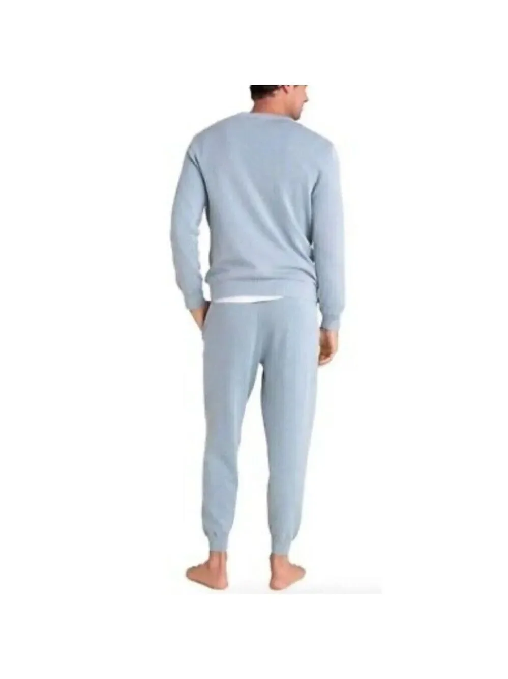 BAREFOOT Dreams mens sweatpants jogger washed denim look